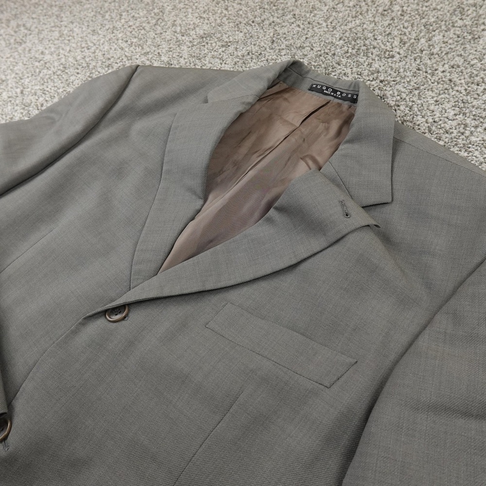 Hugo Boss Blazer Mens 42R Gray Wool 2 Button Sport Coat Suit Jacket USA Einstein